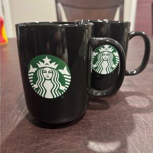 Starbucks Classic Black Mug with Iconic Green Logo